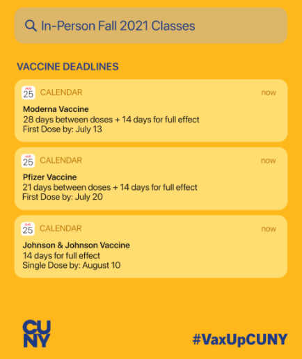 COVID-19 Vaccination Requirements for CUNY Students