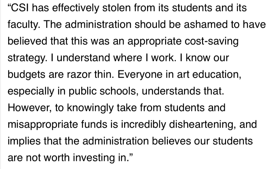 Art department in need!